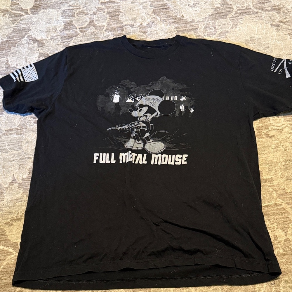 Grunt Style Black Full Metal Mouse Tee
